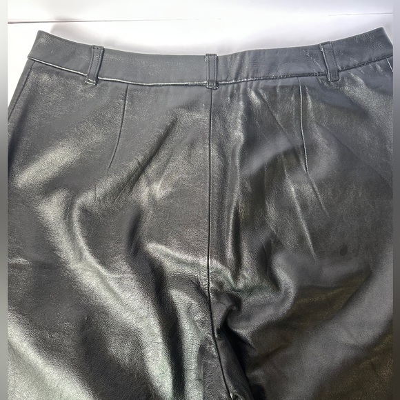 Jaclyn Smith Black Leather Straight Leg Pants size 8 - Picture 8 of 15